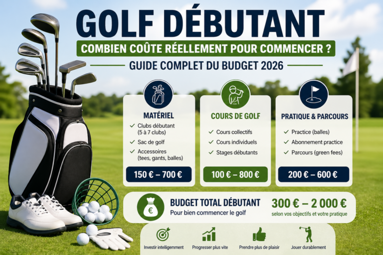 Budget golf débutant : combien coûte vraiment le matériel, les cours et la pratique pour commencer le golf